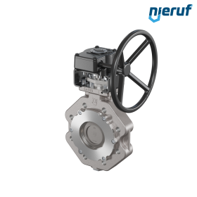 valvola a farfalla triplo eccentrico acciaio inox AK14 DN 80 PN10-40 ANSI150-300 volantino