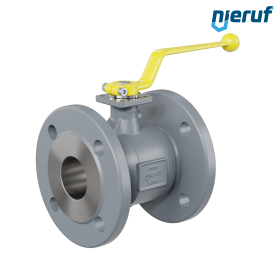 robinet à boisseau sphérique à brides DN50 FK02 fonte à graphite sphéroïdal GJS 400-18 sphère en acier inoxydable 1.4404 DVGW gaz