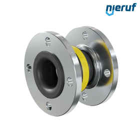 Rubber expansion joint vacuum support ring DN65 type KP04 steel flanges NBR