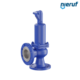 valvola di sicurezza flangiata DN100/DN100 SF02, acciaio fuso 1.0619+N EPDM, con leva