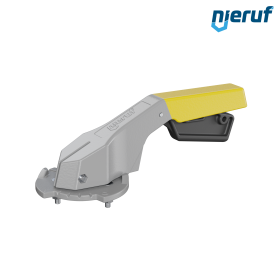 Handhebel HB01 aus Aluminium mit gelbem Griff Größe 0 F05 14mm
