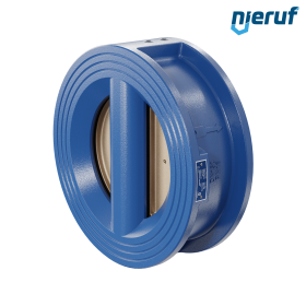 dual plate check valve DN150 DR04 GGG40 epoxyd plated blue 180µm EPDM
