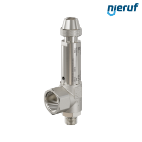 safety valve 1/2" m  x 1" fm SV10 gaseous media, stainless steel NBR