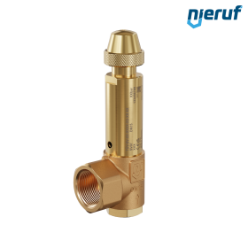 safety valve 1/2" x 1" fm SV07 neutral gaseous media, gunmetal FKM