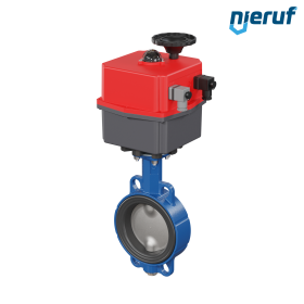 Butterfly valve DN 125 Wafer type electric actuator 24-240V FPM