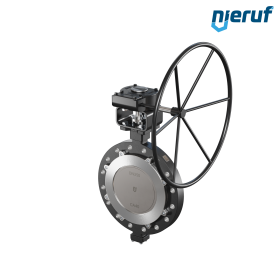 valvola a farfalla triplo eccentrico acciaio fuso AK14 DN 350 ANSI150 volantino