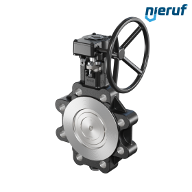 Double offset butterfly-valve AK12 DN 125 PN25-PN40 worm gear
