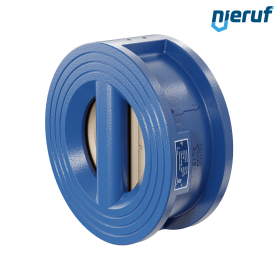 dual plate check valve DN100 DR04 ANSI 150 GGG40 epoxyd plated blue 180µm NBR