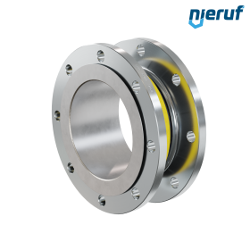 Rubber expansion joint guide pipe DN200 type KP04 steel flanges NBR