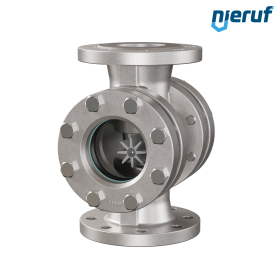 Flansch Schauglas DN80 Edelstahl Natron-Kalk-Glas Version mit PTFE-Rotor