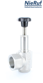 valvola di troppo pieno ad angolo 2" pollici filettat. int UV15 acciaio inossidabile 25,0 - 35,0 bar