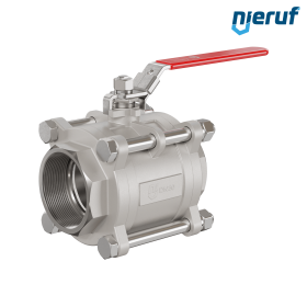 robinet à boisseau sphérique en acier inoxydable 3 pièces DN80 - 3" pouce femelle