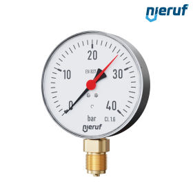 Manometer G 1/2" radial 100 mm Stahl MM04 0 - 40,0 bar ohne Füllung, trocken