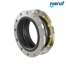 Rubber expansion joint vacuum support ring DN250 PN16 type KP04 stainless steel flanges NBR