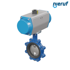 Butterfly valve DN 125 AK02 EPDM DVGW drinking water, WRAS, ACS, W270 pneumatic actuator single acting normally closed