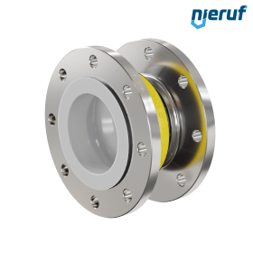 Rubber expansion joint PTFE lining DN125 type KP04 stainless steel flanges NBR