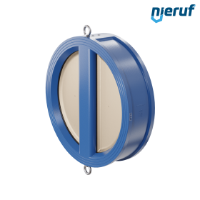 dual plate check valve DN600 DR04 GGG40 epoxyd plated blue 180µm NBR
