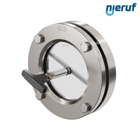 Behälter-Schauglas mit PTFE-Scheibenwischer DN100 BS01 Edelstahl 1.4571 EPDM Borosilikatglas 2,5bar