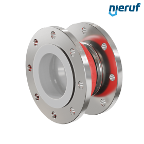 Ελαστικός αντισταθμιστής με επένδυση PTFE DN125 Τύπος KP04 φλάντζες από ανοξείδωτο χάλυβα EPDM