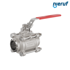 robinet à boisseau sphérique en acier inoxydable 3 pièces DN32 - 1 1/4" pouce avec extrémités à souder