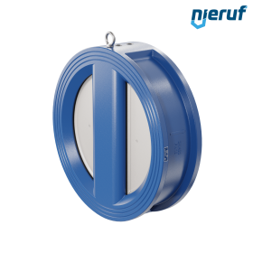 dual plate check valve DN400 DR02 ANSI 150 GGG40 epoxyd plated blue 180µm FKM