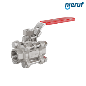Valvola a sfera in acciaio inossidabile a 3 pezzi DN10 - 3/8" pollici filettatura interna