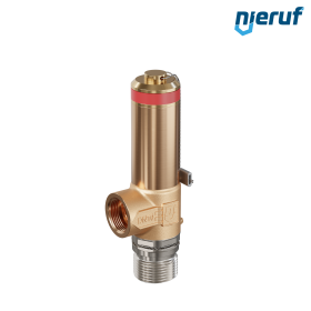 Kriogeniczny zawór bezpieczeństwa bez podnoszenia DN8 1/2" GZ x 3/8" GW SV18, stal nierdzewna & brąz PTFE
