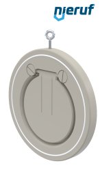 Zwischenflansch-Rückschlagklappe DN150 ZR06 Kunststoff PP-H PTFE