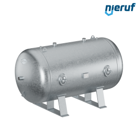 High pressure vessel horizontal BE02 1500 liter, 0-36 bar, steel galvanized