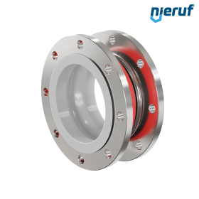 Ελαστικός αντισταθμιστής με επένδυση PTFE DN200 Τύπος KP04 φλάντζες από ανοξείδωτο χάλυβα EPDM