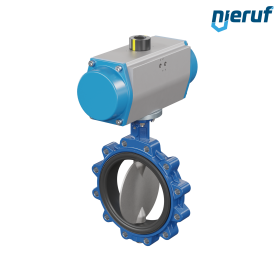 Butterfly valve DN 200 PN16 AK02 EPDM high temperature & FDA pneumatic actuator single acting normally open