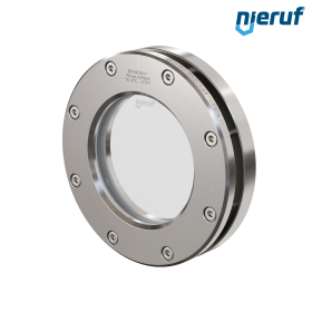 Behälter-Schauglas DN80 BS04 Edelstahl 1.4571 PTFE Borosilikatglas 0,0 bar