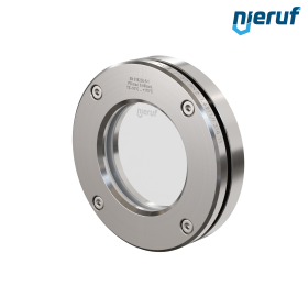 Behälter-Schauglas DN50 BS04 Edelstahl 1.4571 PTFE Borosilikatglas 0,0 bar