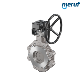 valvola a farfalla triplo eccentrico acciaio inox AK14 DN 100 ANSI150 volantino