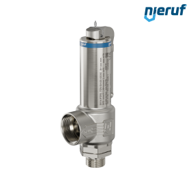 Kriogeniczny zawór bezpieczeństwa DN25 1" GZ x 1 1/2" GW SV14, Stal nierdzewna PTFE, Dźwignia
