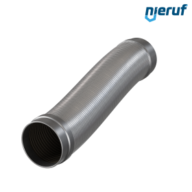 Ανοξείδωτος κυματοειδής σωλήνας ES01 DN125 - 139.7 mm με διπλή πλέξη και συγκολλημένα άκρα μήκος 500 mm