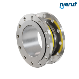 Rubber expansion joint guide pipe DN200 PN16 type KP04 stainless steel flanges NBR