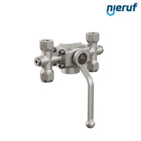 robinet de dérivation à boisseau sphérique DN15 - 1/2" pouce GK16 lumière en L femelle (entrée) 3/4" pouce