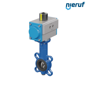 Butterfly valve DN 32 AK01 FPM pneumatic actuator single acting normally open