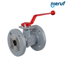 robinet à boisseau sphérique à brides DN25 FK02 fonte à graphite sphéroïdal GJS 400-18 sphère en acier inoxydable 1.4404