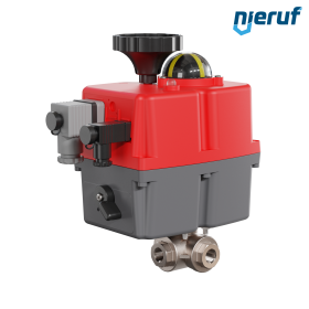 Τρίοδη σφαιρική βαλβίδα ηλεκτρική 24-240V DN8 - 1/4" ίντσα ορείχαλκος πλήρης διέλευση με τρυποσχίσμα τύπου T