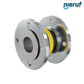 Rubber expansion joint guide pipe DN65 type KP04 steel flanges NBR