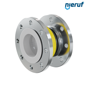 Rubber expansion joint PTFE lining DN100 type KP04 steel flanges NBR