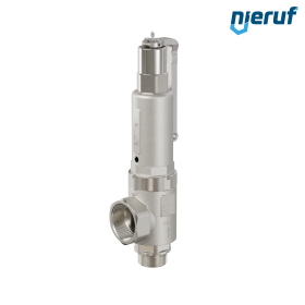 valvola di sicurezza 1 1/2" M  x 2" F SV06 fluidi liquidi, acciaio inox FKM, con leva