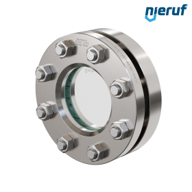 Behälter-Schauglas DN80 - 3" Zoll  BS02 Edelstahl 1.4571 Borosilikatglas 16bar