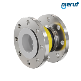 Rubber expansion joint PTFE lining DN80 type KP04 stainless steel flanges NBR