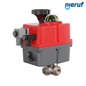 Τρίοδη σφαιρική βαλβίδα ηλεκτρική 24-240V DN8 - 1/4" ίντσα ορείχαλκος πλήρης διέλευση με τρυποσχίσμα τύπου L