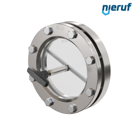 Behälter-Schauglas mit PTFE-Scheibenwischer DN125 BS01 Edelstahl 1.4571 PTFE Borosilikatglas 2,5bar