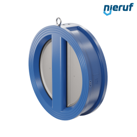 dual plate check valve DN500 DR01 ANSI 150 GGG40 epoxyd plated blue 180µm FKM