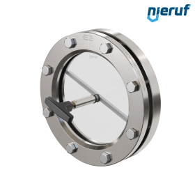 Behälter-Schauglas mit PTFE-Scheibenwischer DN150 BS01 Edelstahl 1.4571 EPDM Borosilikatglas 2,5bar